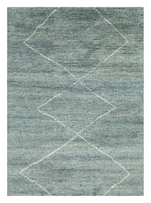 Tapis en laine - 240 x 150 cm - bleu pétrole