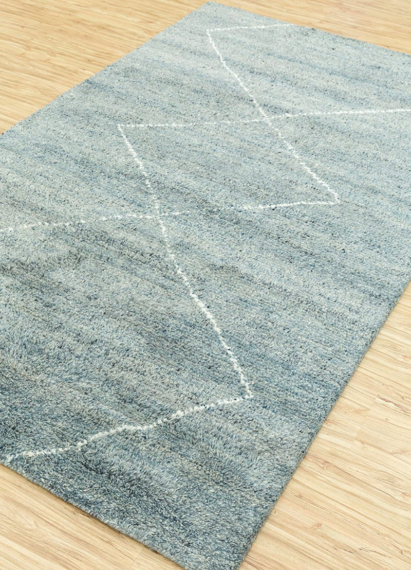 Tapis en laine - 240 x 150 cm - bleu pétrole