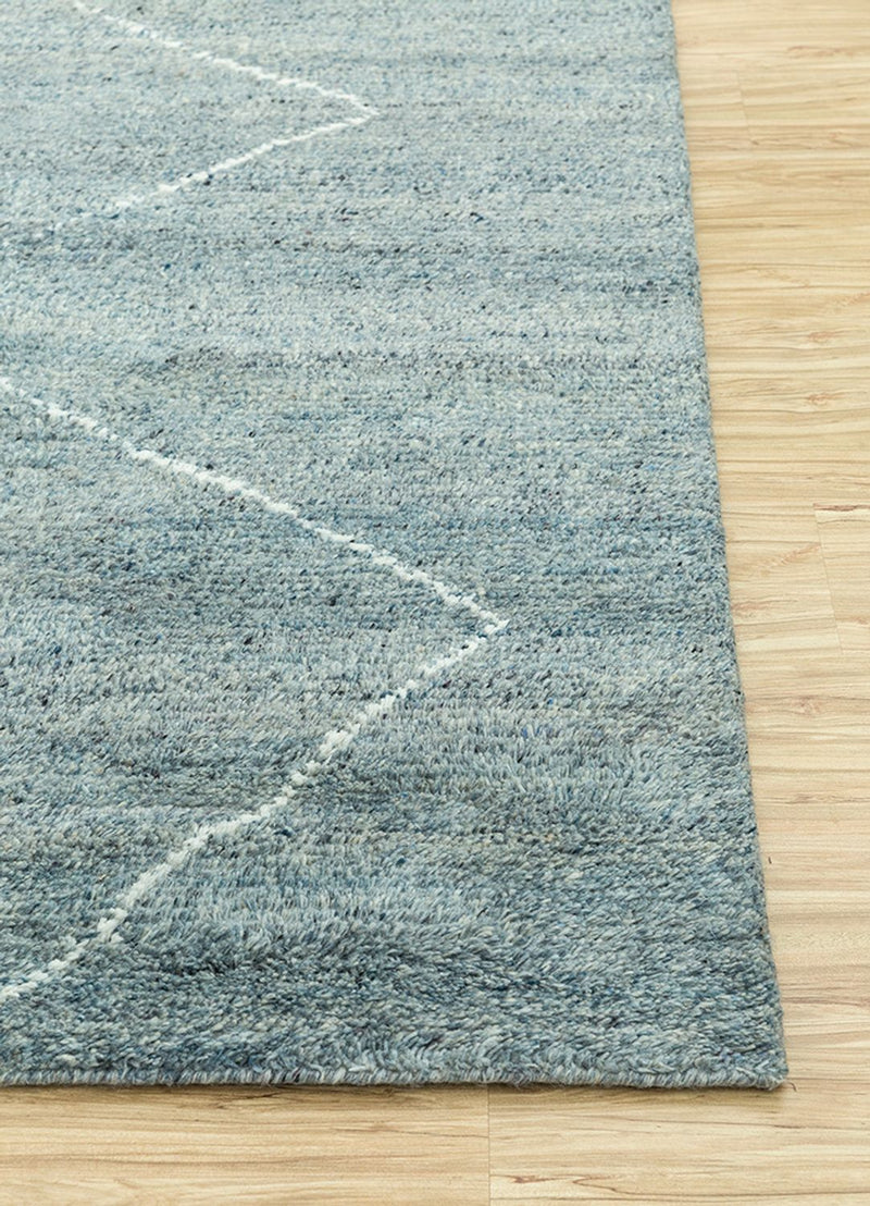 Tapis en laine - 240 x 150 cm - bleu pétrole