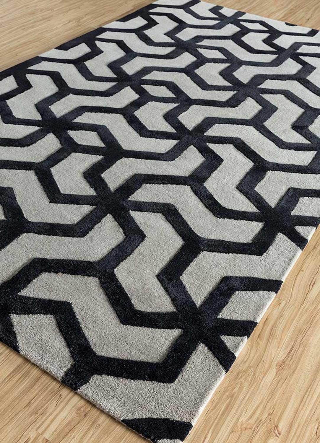 Tapis en laine - 240 x 150 cm - gris