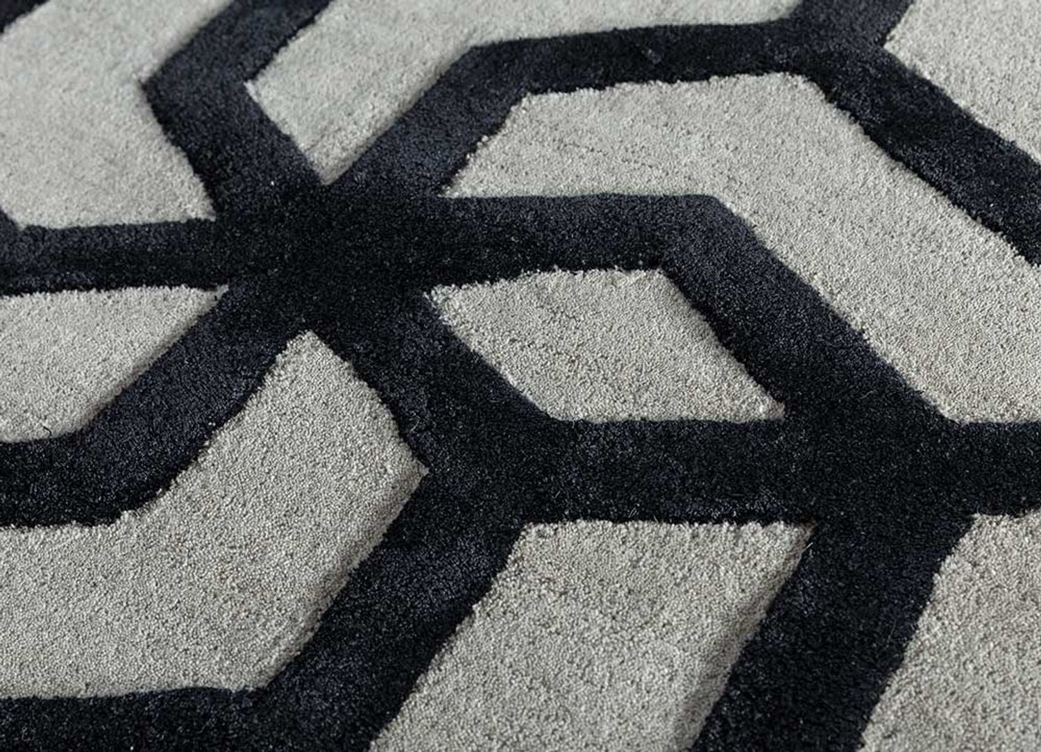 Tapis en laine - 240 x 150 cm - gris