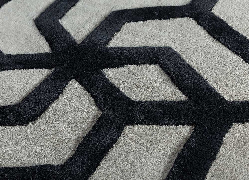 Tapis en laine - 240 x 150 cm - gris