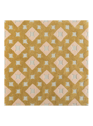 Tapis en laine carré  - 180 x 180 cm - or