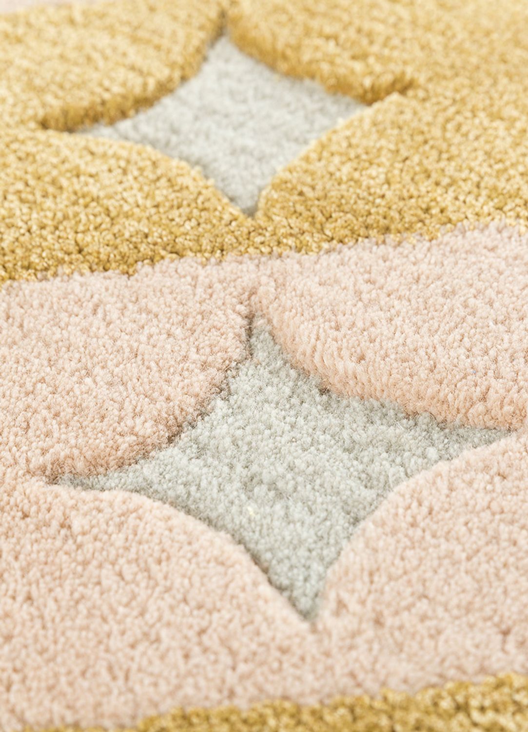 Tapis en laine carré  - 180 x 180 cm - or