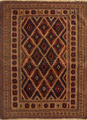 Tapis en laine carré  - 120 x 120 cm - or