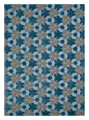 Tapis en laine - 240 x 170 cm - bleu