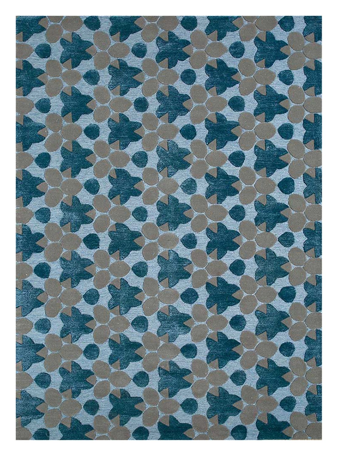 Tapis en laine - 240 x 170 cm - bleu
