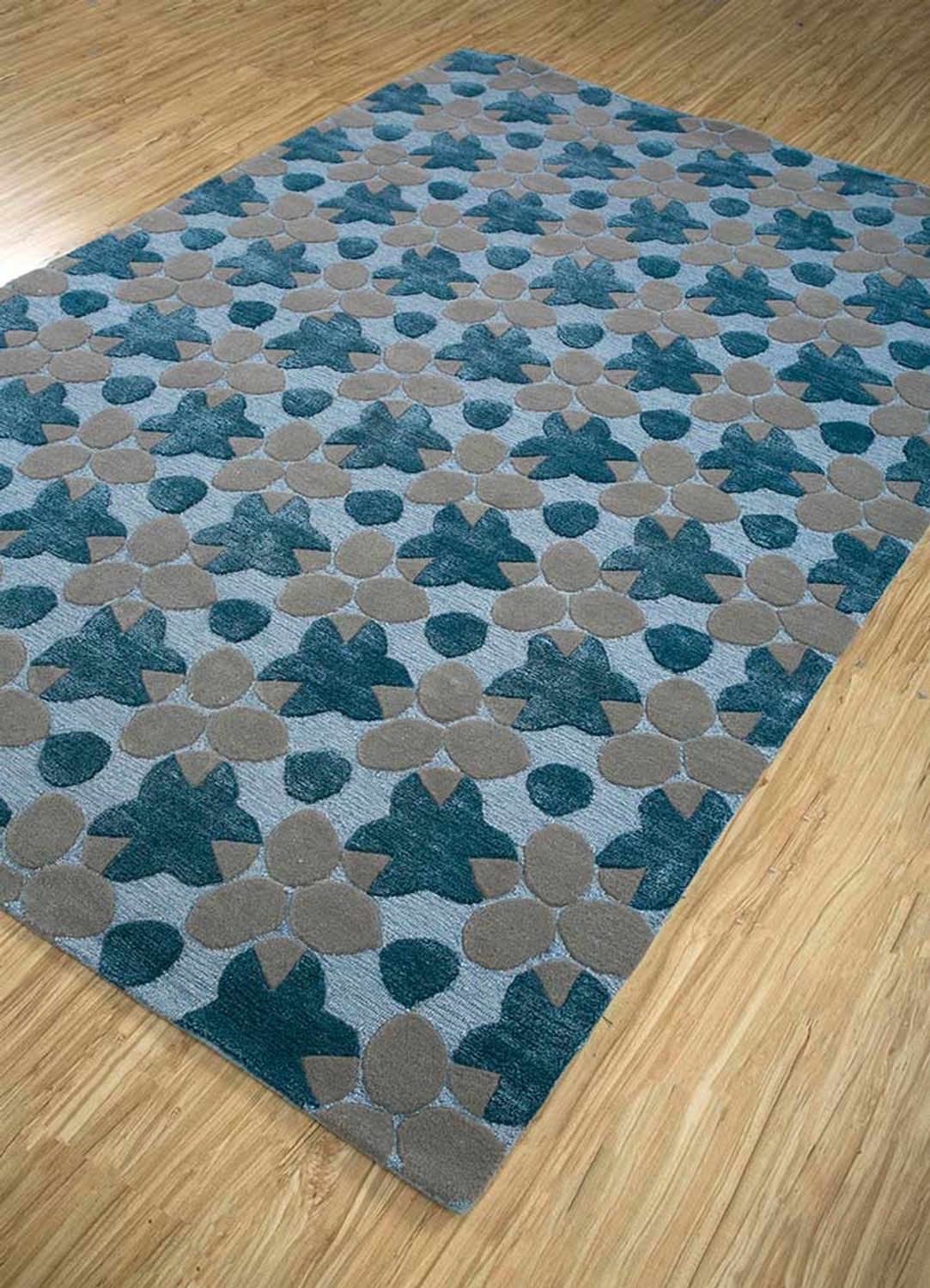Tapis en laine - 240 x 170 cm - bleu