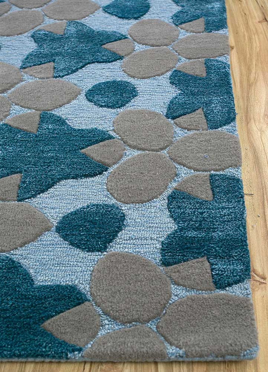 Tapis en laine - 240 x 170 cm - bleu