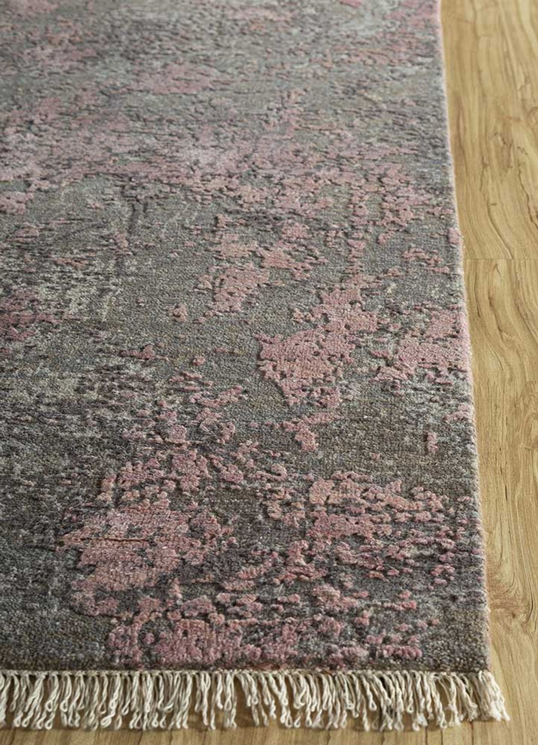 Tapis de couloir Tapis en laine - 240 x 75 cm - gris