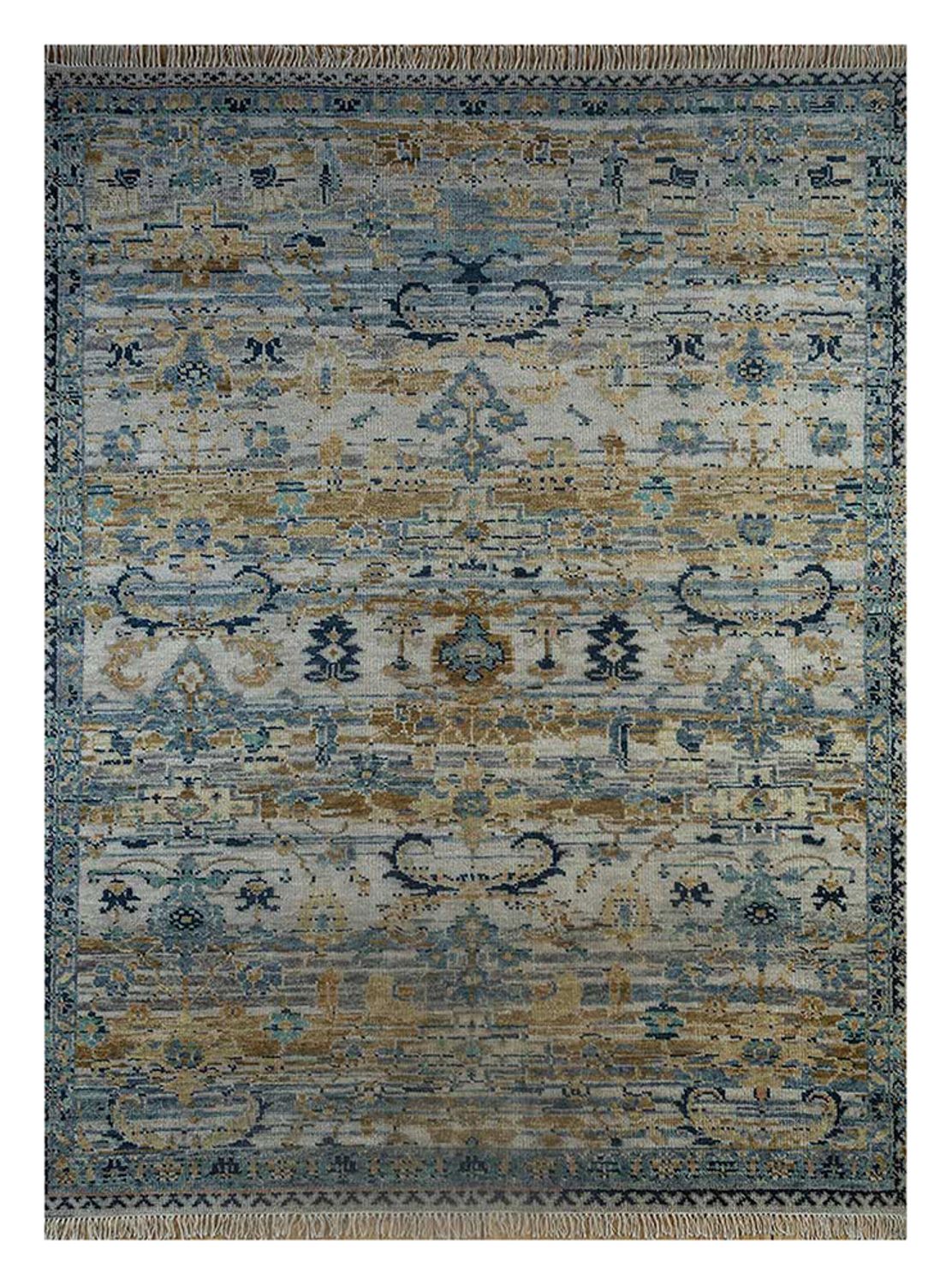 Tapis en laine - 300 x 240 cm - bleu de mer