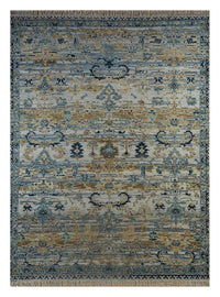 Tapis en laine - 300 x 240 cm - bleu de mer