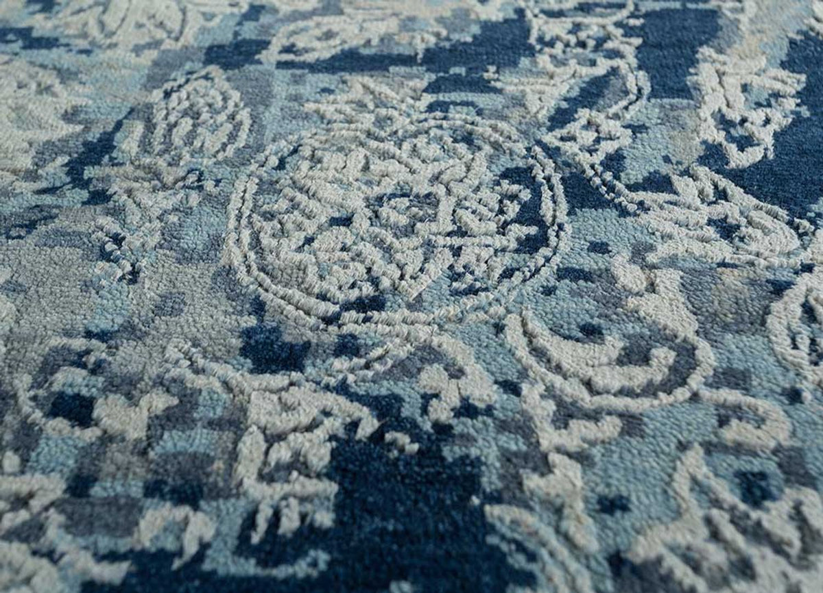 Tapis en laine - 300 x 240 cm - bleu
