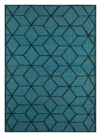 Tapis en laine - 240 x 150 cm - bleu de mer