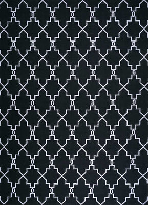 Tapis en laine - 375 x 270 cm - noir et blanc