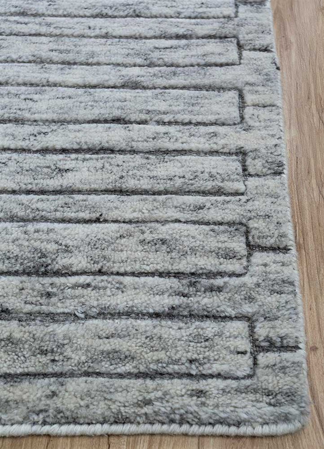 Tapis en laine - 300 x 240 cm - gris