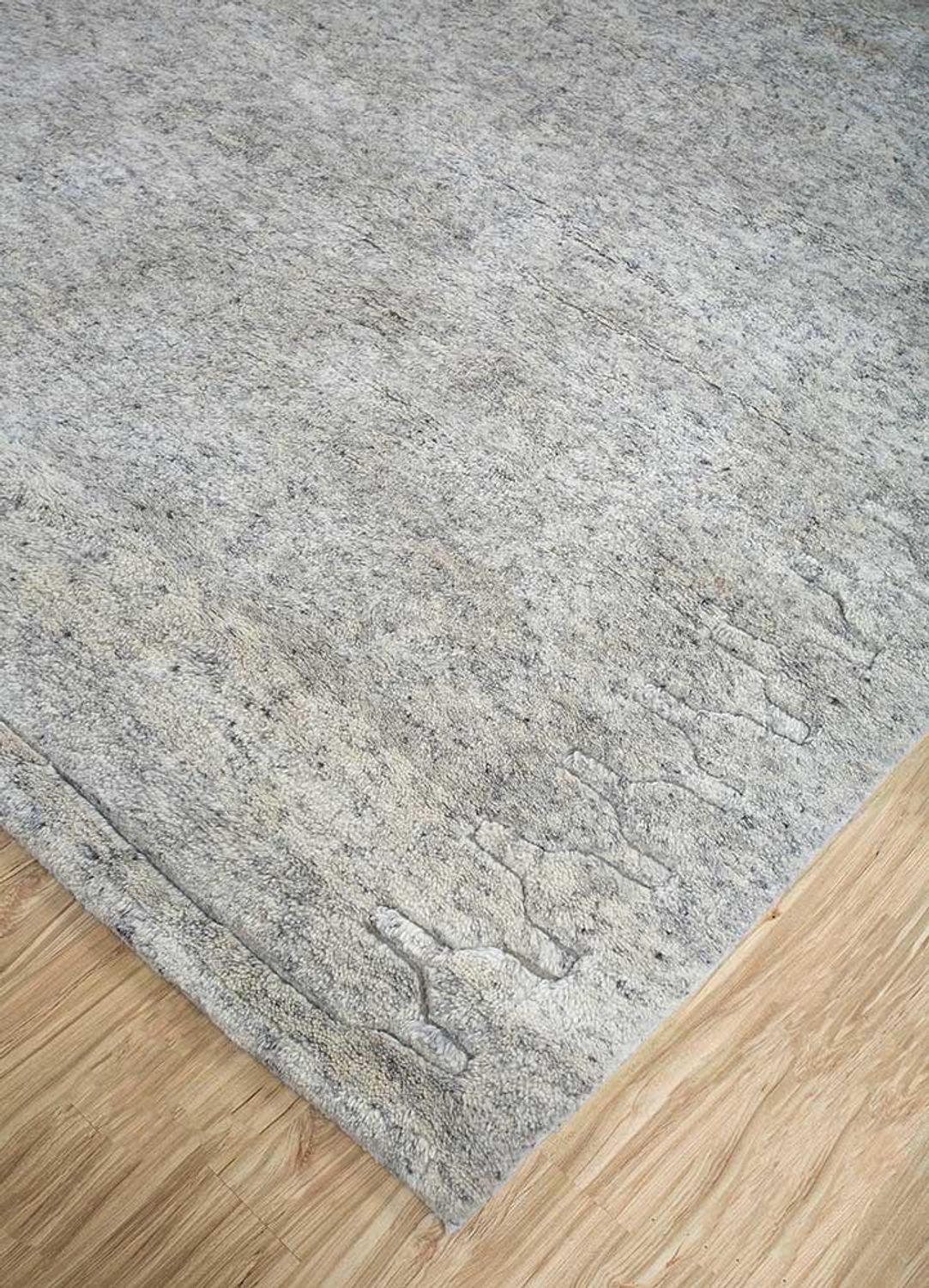 Tapis en laine - 300 x 240 cm - gris clair