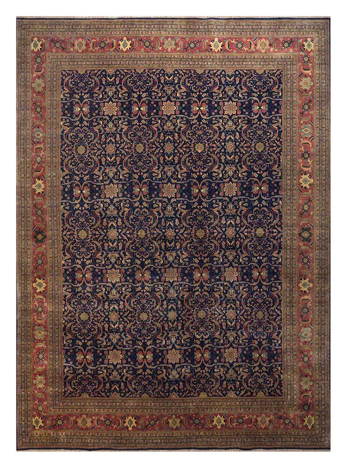 Tapis en laine - 450 x 360 cm - bleu