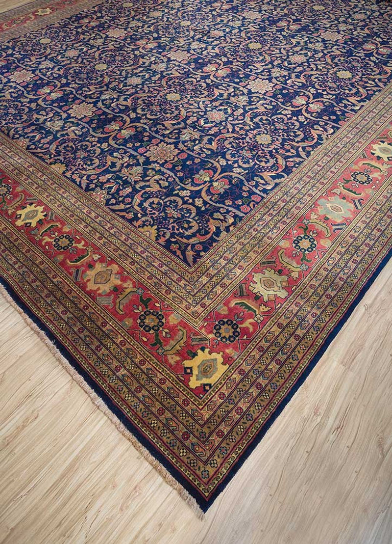 Tapis en laine - 450 x 360 cm - bleu