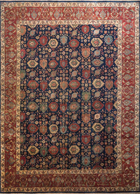 Tapis en laine - 435 x 360 cm - bleu