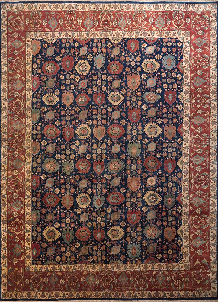 Tapis en laine - 435 x 360 cm - bleu