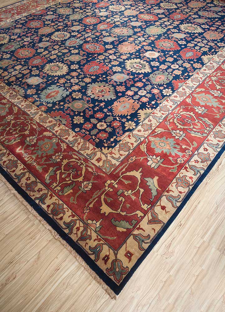 Tapis en laine - 435 x 360 cm - bleu
