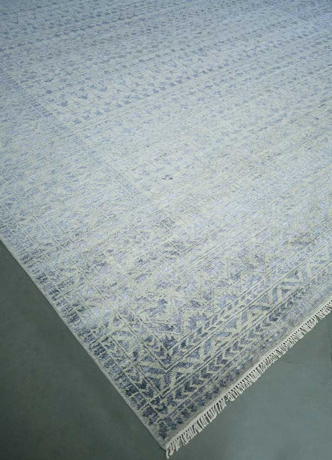 Tapis en laine - 435 x 360 cm - bleu clair