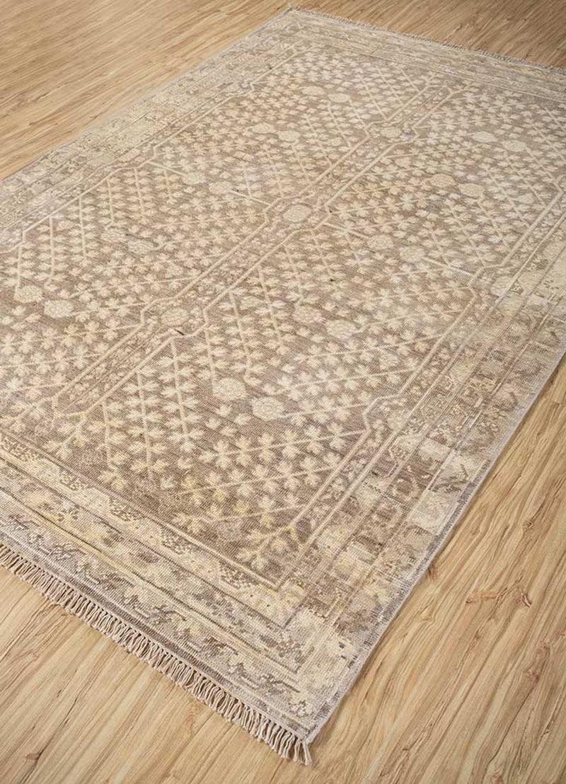 Tapis en laine - 300 x 240 cm - beige foncé