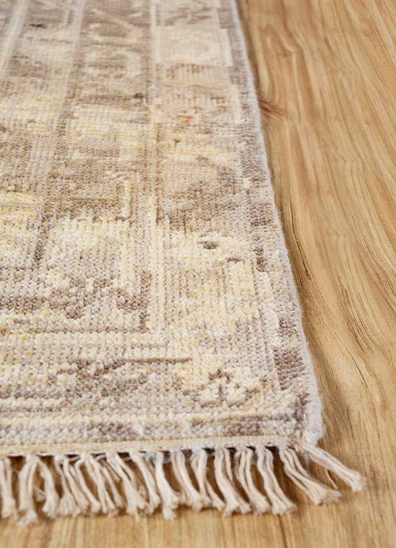 Tapis en laine - 300 x 240 cm - beige foncé