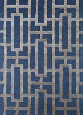 Tapis en laine - 270 x 180 cm - bleu