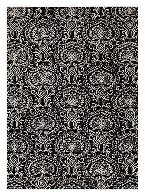 Tapis en laine - 240 x 150 cm - noir et blanc