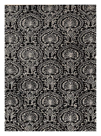 Tapis en laine - 240 x 150 cm - noir et blanc