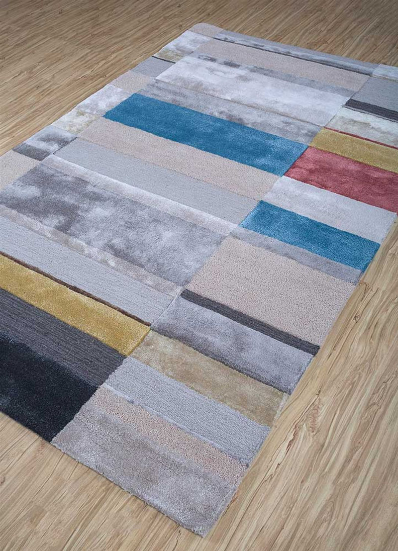 Tapis en laine - 270 x 180 cm - argent