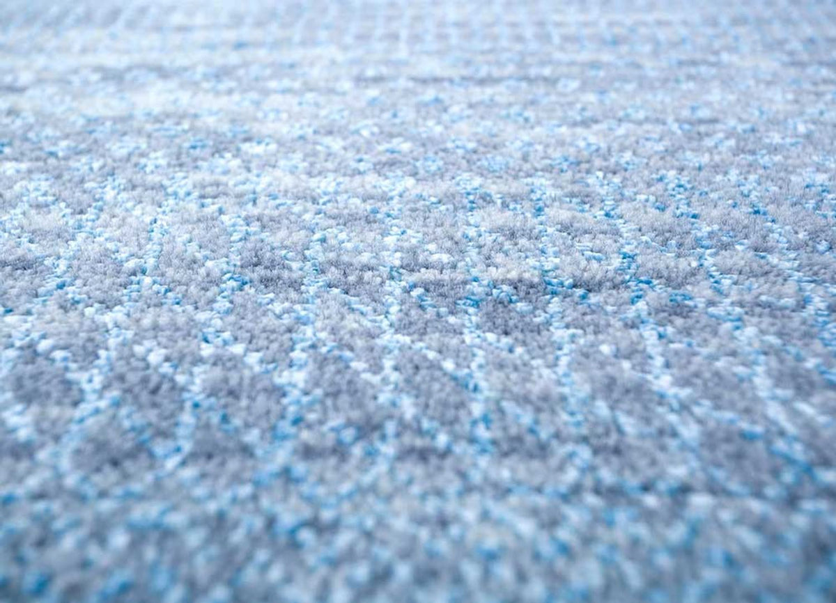 Tapis en laine - 270 x 180 cm - bleu de mer