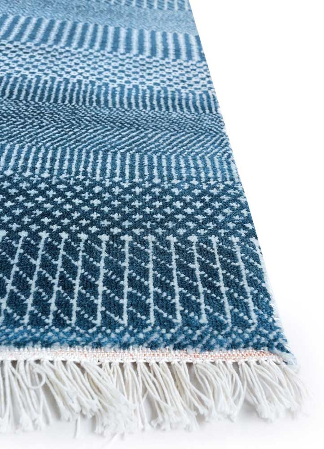 Tapis en laine - 360 x 270 cm - bleu foncé
