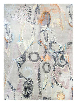 Tapis design - 450 x 360 cm - argent