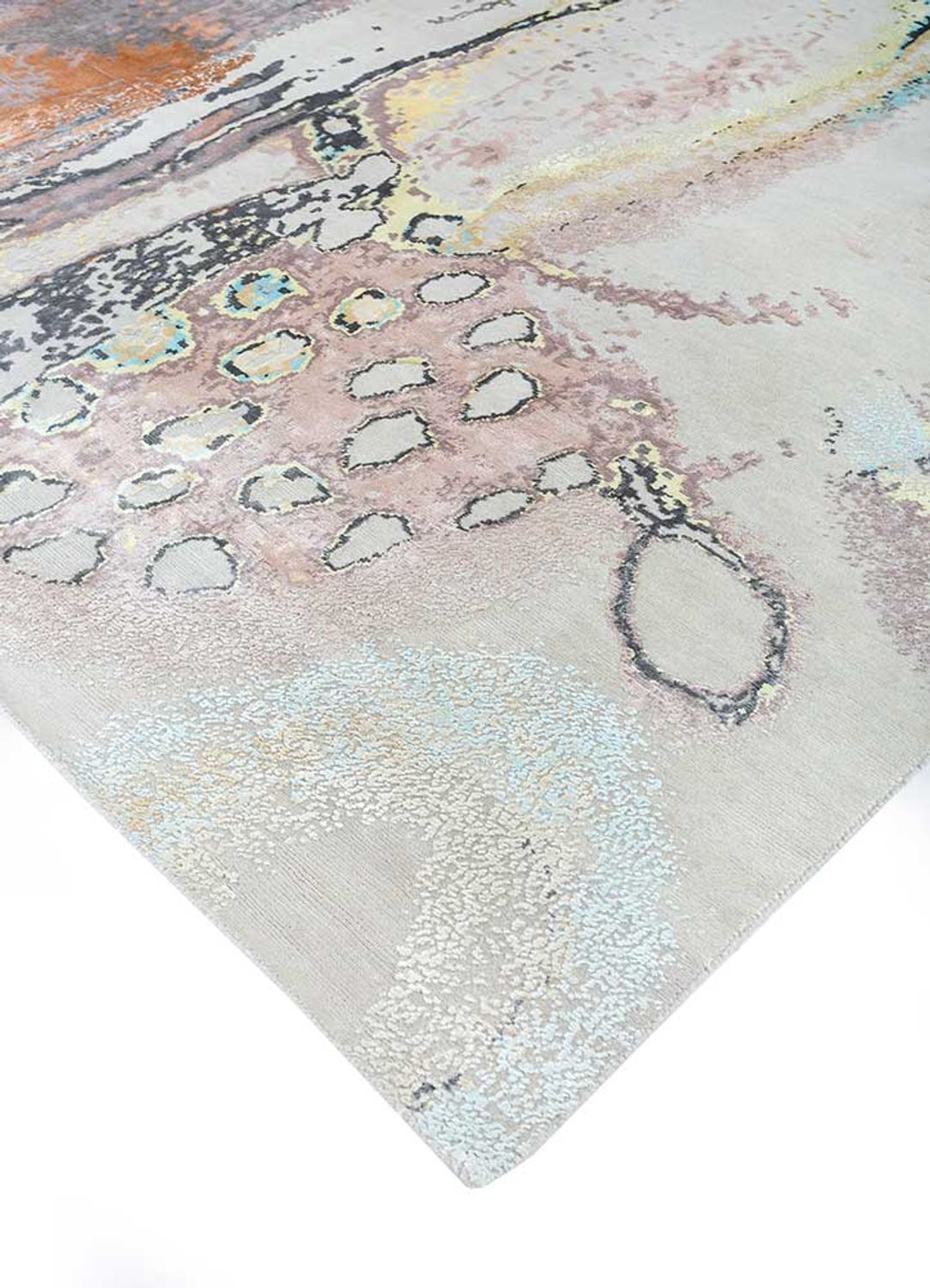 Tapis design - 450 x 360 cm - argent