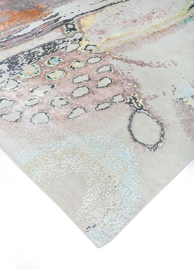 Tapis design - 450 x 360 cm - argent