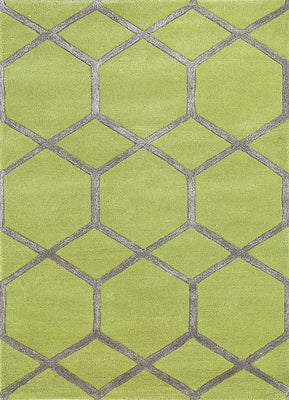 Tapis en laine - 165 x 105 cm - vert clair