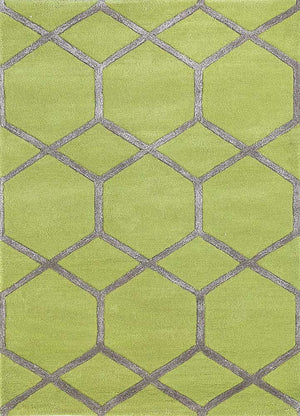 Tapis en laine - 165 x 105 cm - vert clair