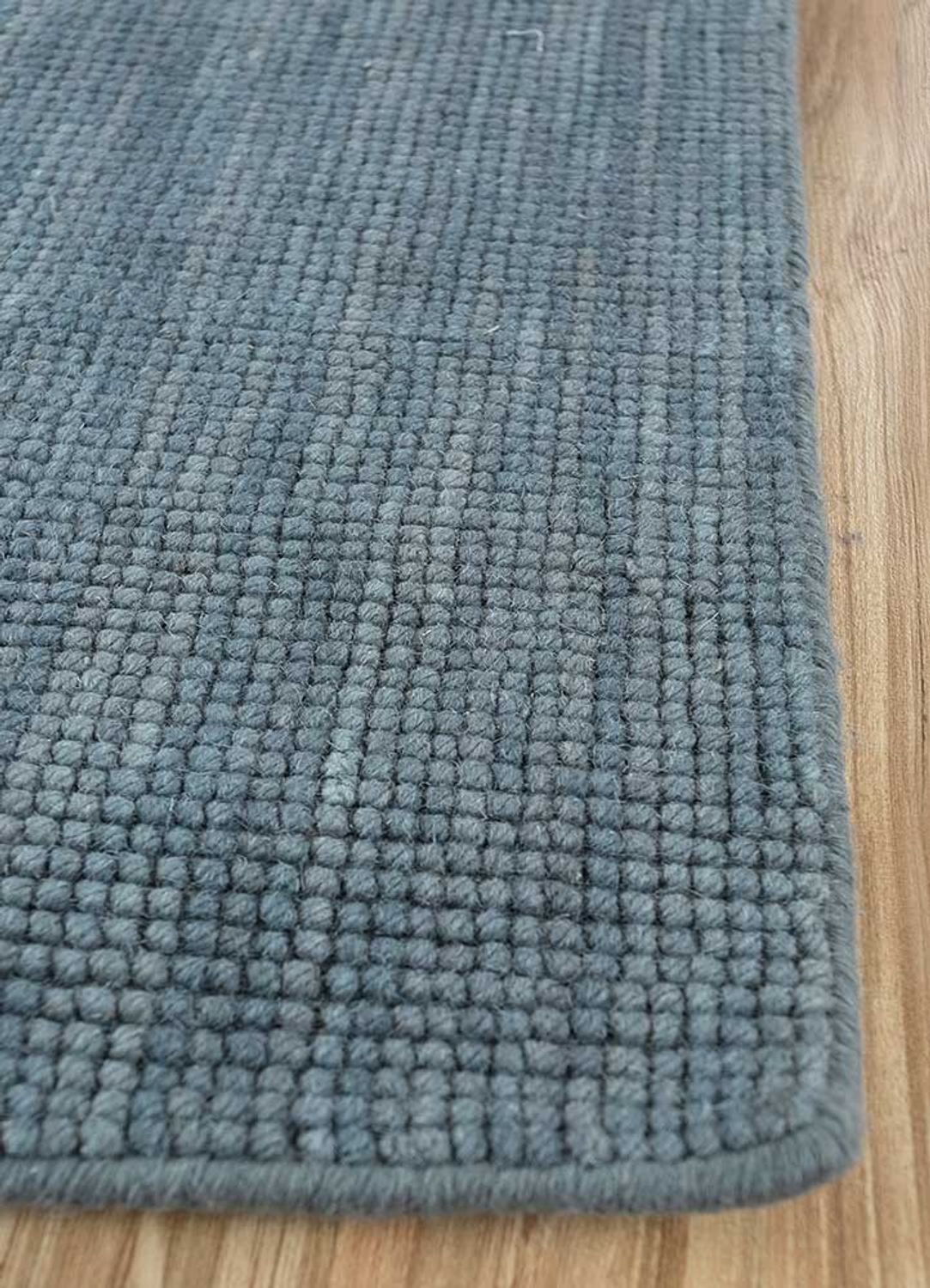 Tapis en laine - 300 x 240 cm - bleu de mer