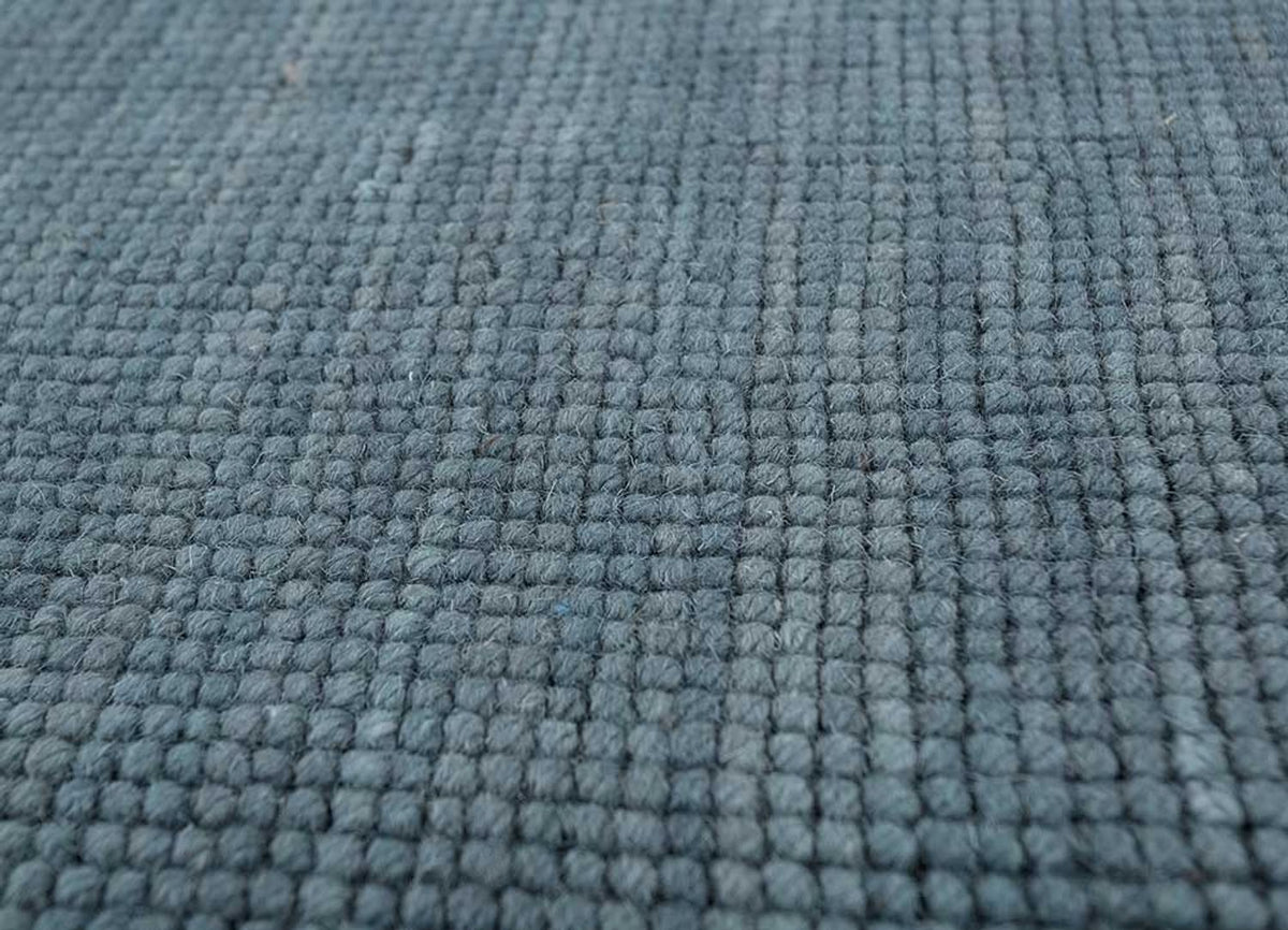 Tapis en laine - 300 x 240 cm - bleu de mer