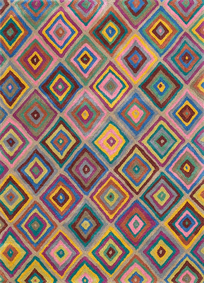 Tapis en laine - 165 x 105 cm - or