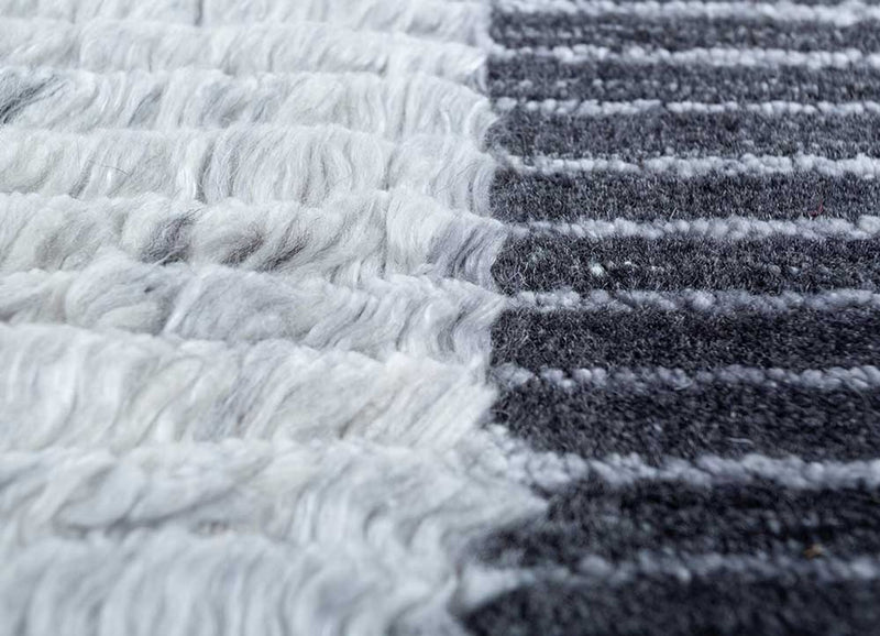 Tapis en laine - 300 x 240 cm - argent