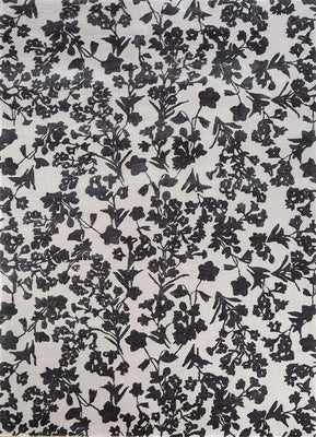 Tapis en laine - 270 x 180 cm - noir et blanc