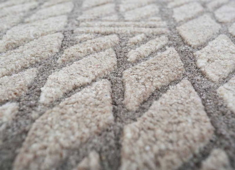 Tapis en laine - 240 x 150 cm - beige foncé