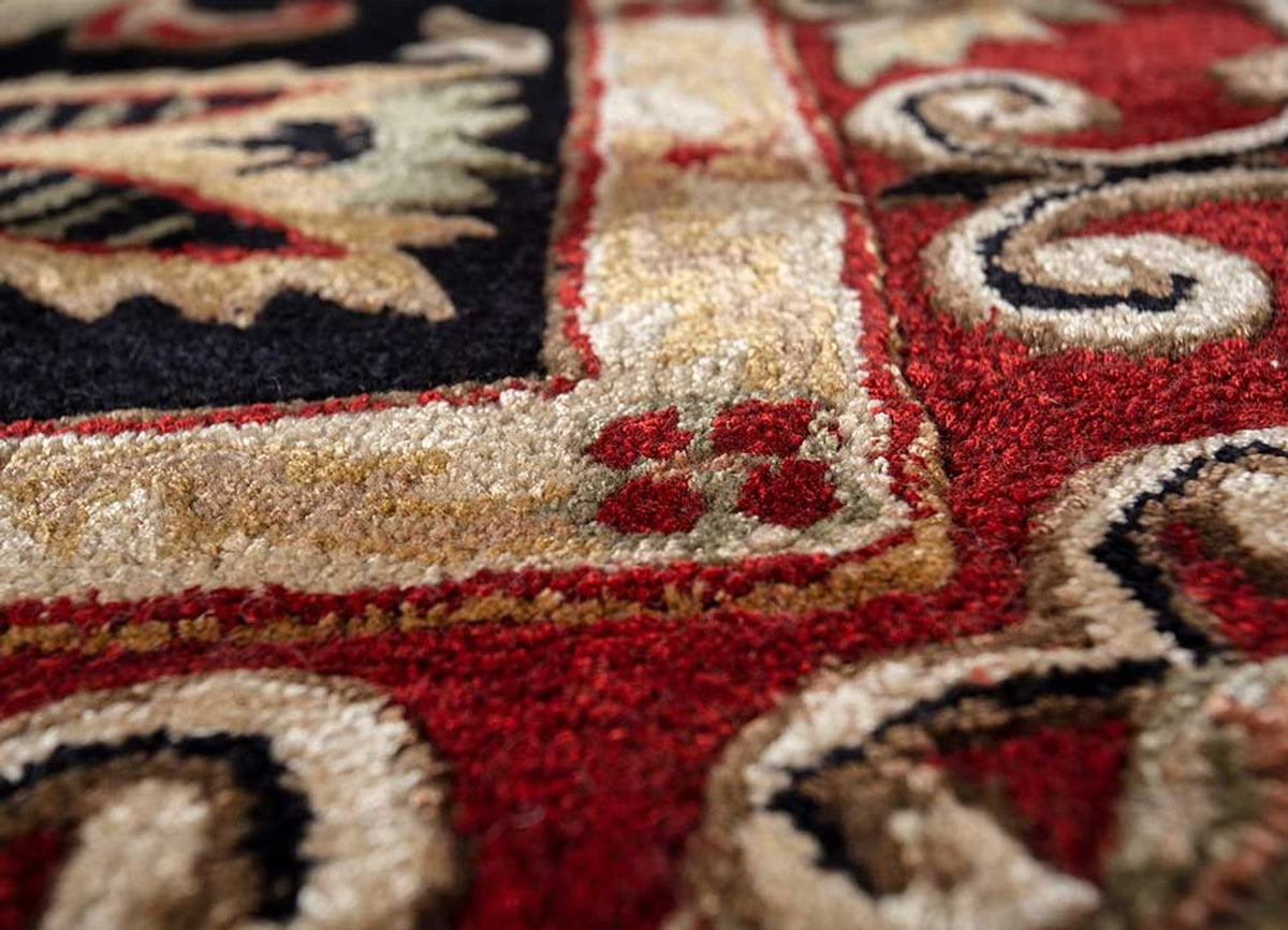 Tapis en laine - 270 x 180 cm - bleu foncé