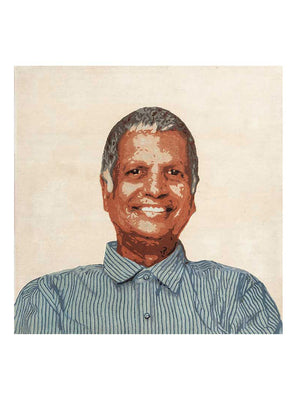 Tapis en laine carré  - 185 x 185 cm - crème