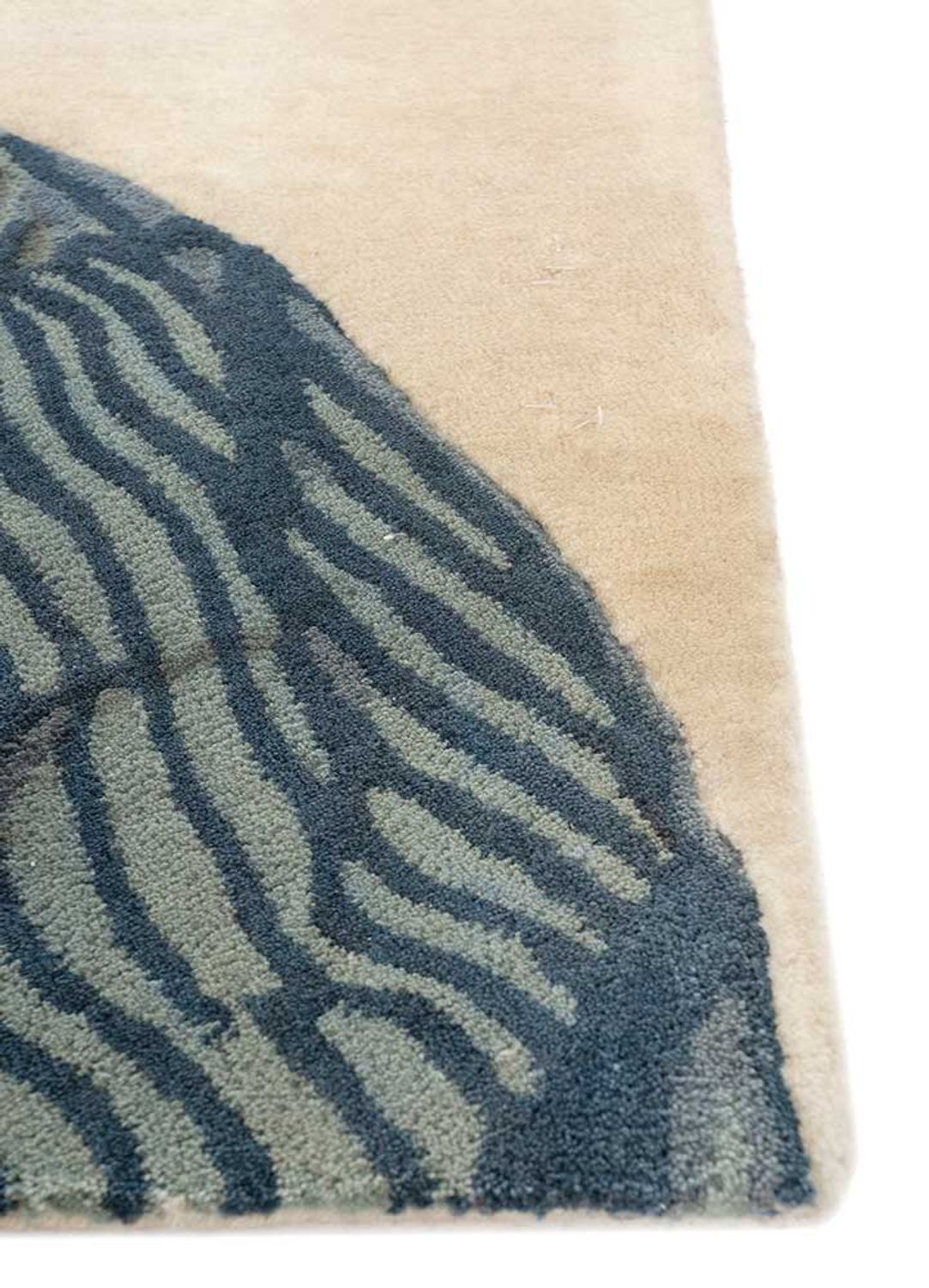 Tapis en laine carré  - 185 x 185 cm - crème
