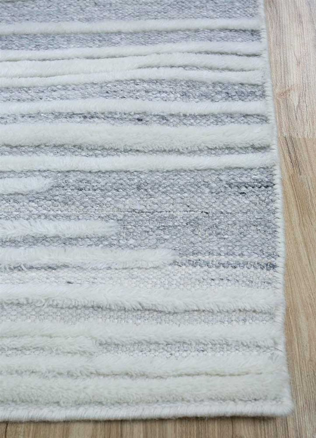 Tapis en laine - 300 x 240 cm - gris clair